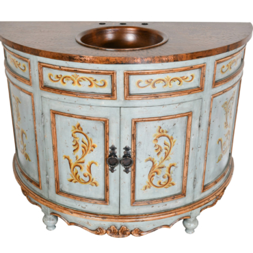 Blue Peruvian Copper Top Serena Bathroom Vanity 48W