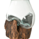Small Glass Bowl on Wood