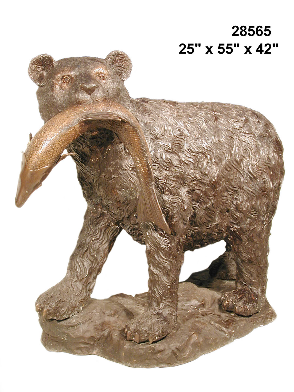 Bronze Bear with fish