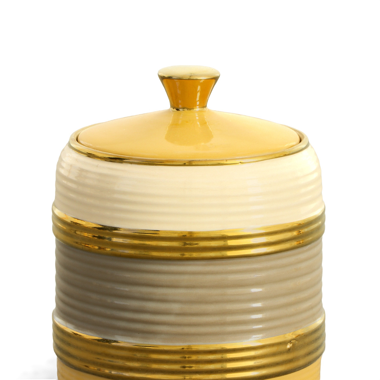 Modern Farmhouse Cannister with Lid Close Up Image