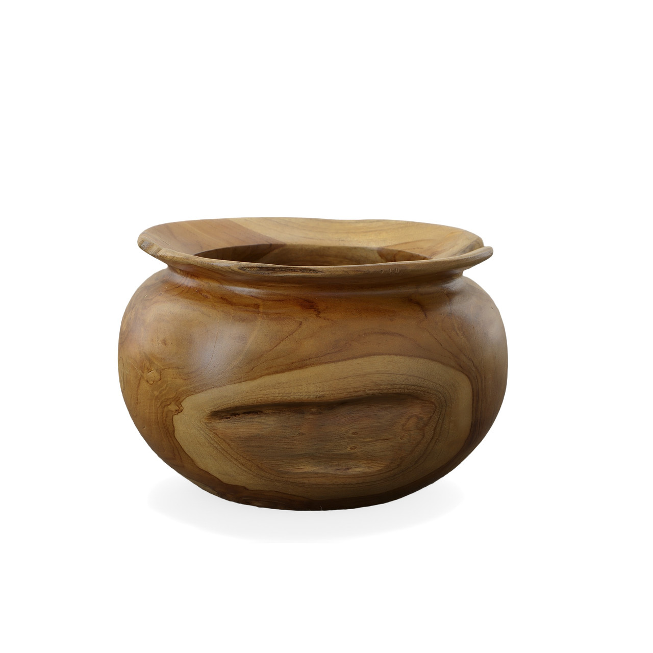 Natural Teak Bowl Close Up Image