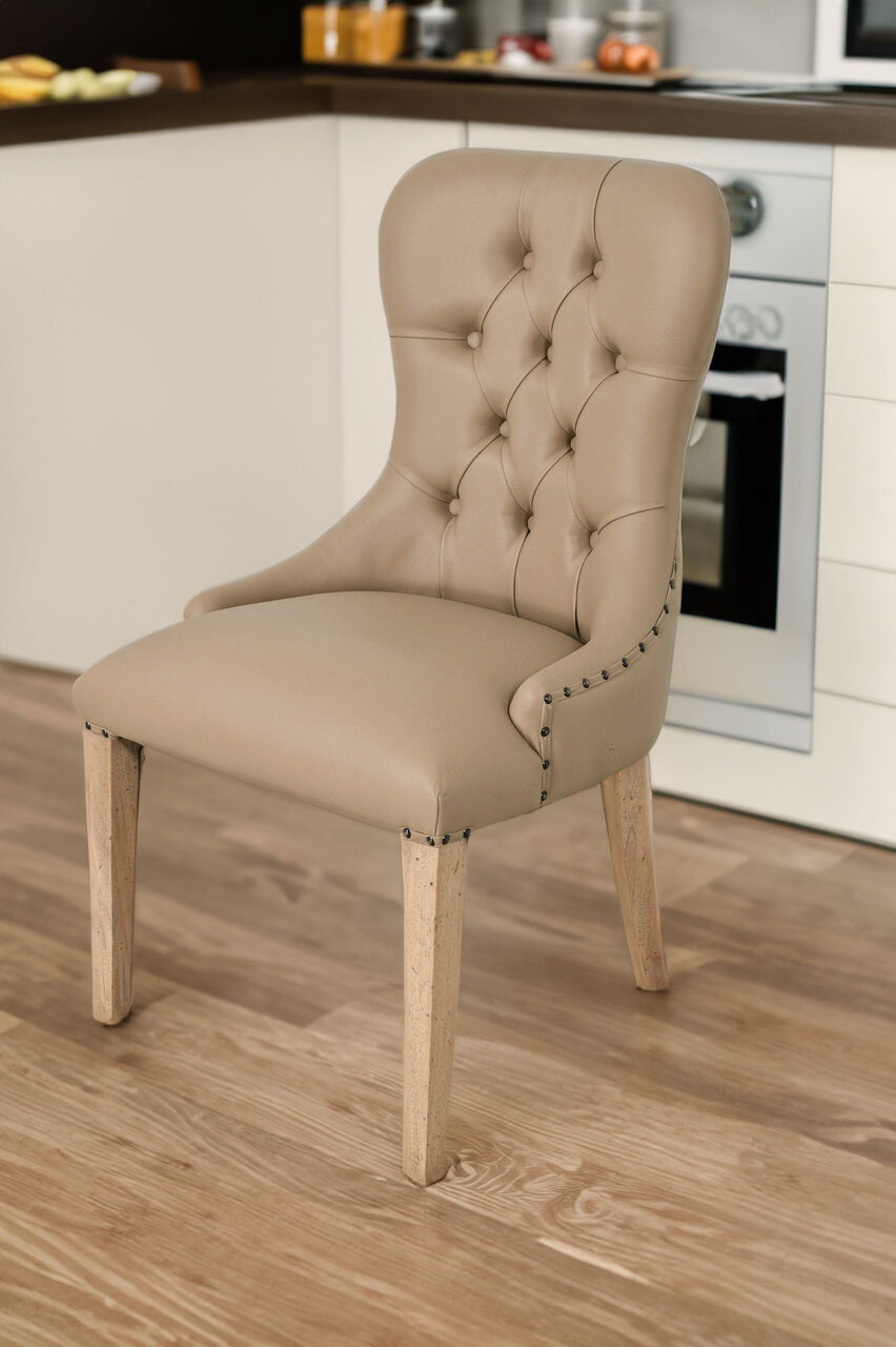 Workshop Faux Leather Dining Side Chair Room Scene