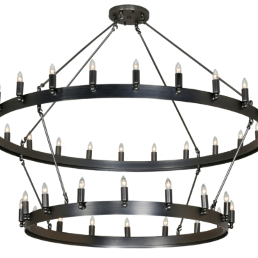 Brushed Iron 2 Tier Chandelier