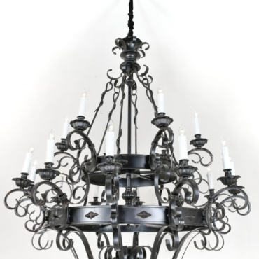 Black and Gold Iron Chandelier
