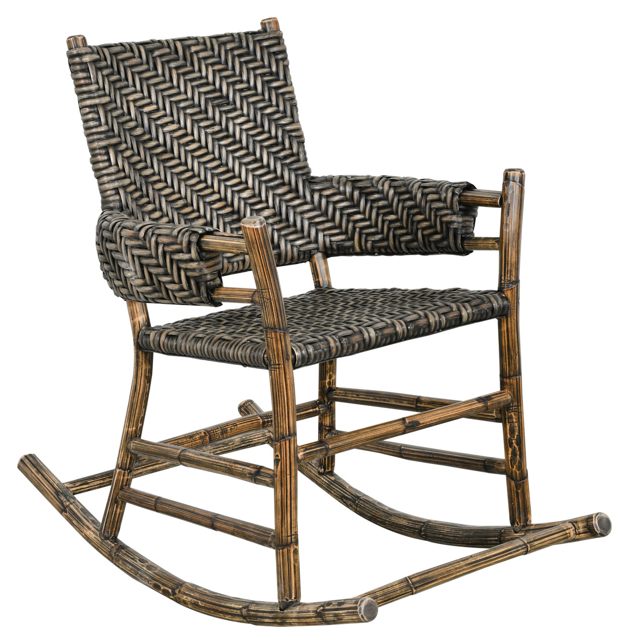 Asheville Park Natural Rattan Rocking Chair