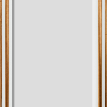 Mini Grand Victorian Mirror 24x36 White and Gold Finish