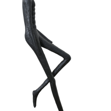 Resin Black Man Statue on a Stand