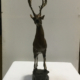 Reindeer Bronze on Marble Base 22.5in
