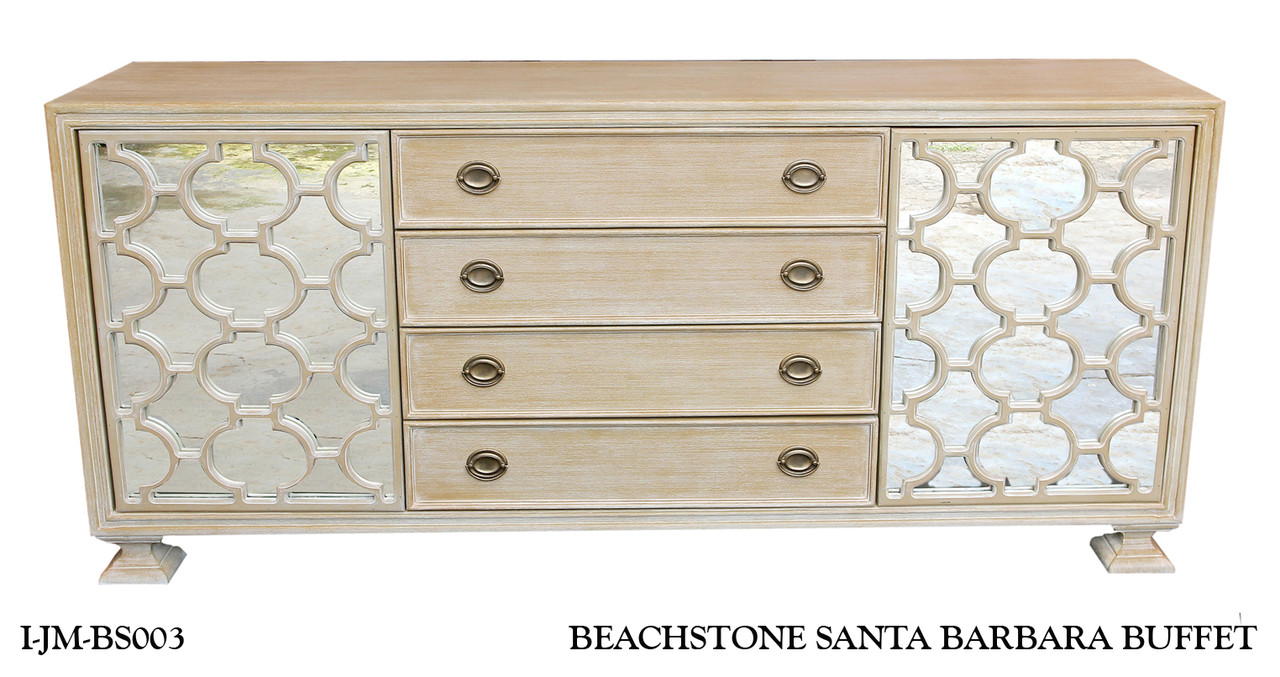 Santa Barbara Sideboard Buffet w 2 Doors and 4 Drawers 84"W