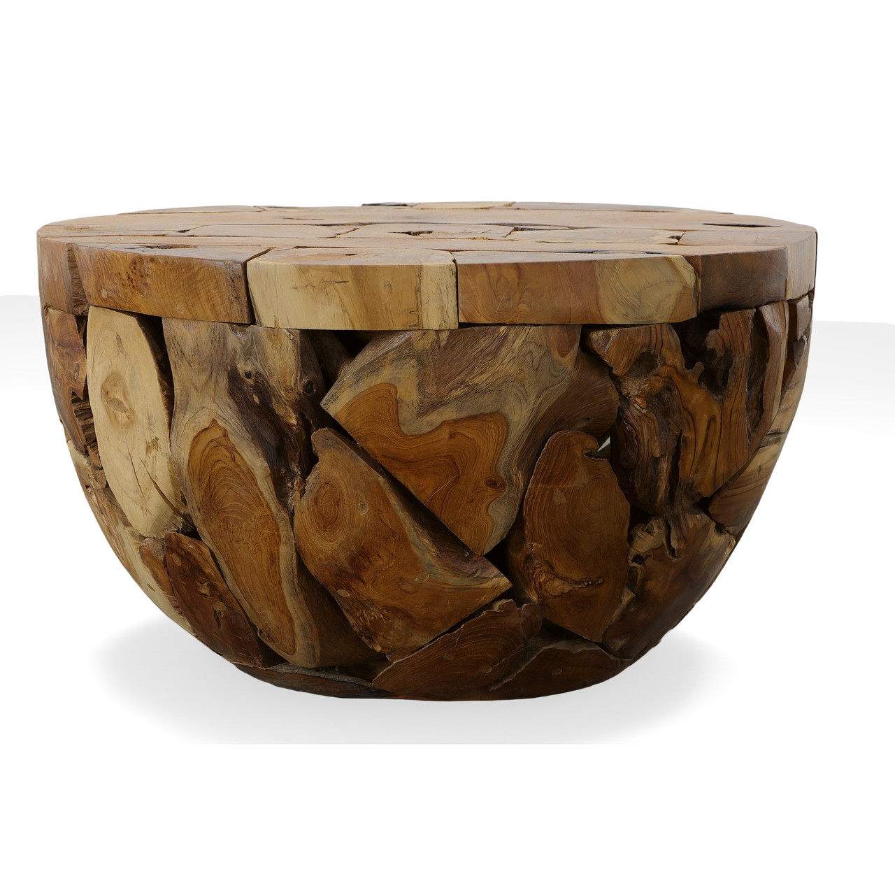 Natural Teak Root Knotted Branch Coffee Table Close Up Image