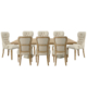 Santa Barbare Beachstone Dining Table with Workshop Chairs Set of 9