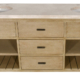 Customizable Double Bathroom Vanity with Marble Top 84"W Beachstone