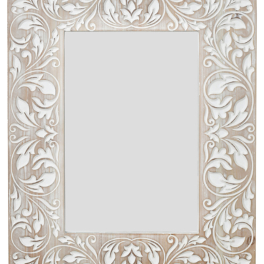 Carved Leaf Wall Mirror 23.6W x 29.5H