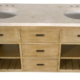 Customizable Double Bathroom Vanity with Marble Top 72"W Beachstone
