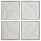 Set of 4 White Wall Panel D?cor
