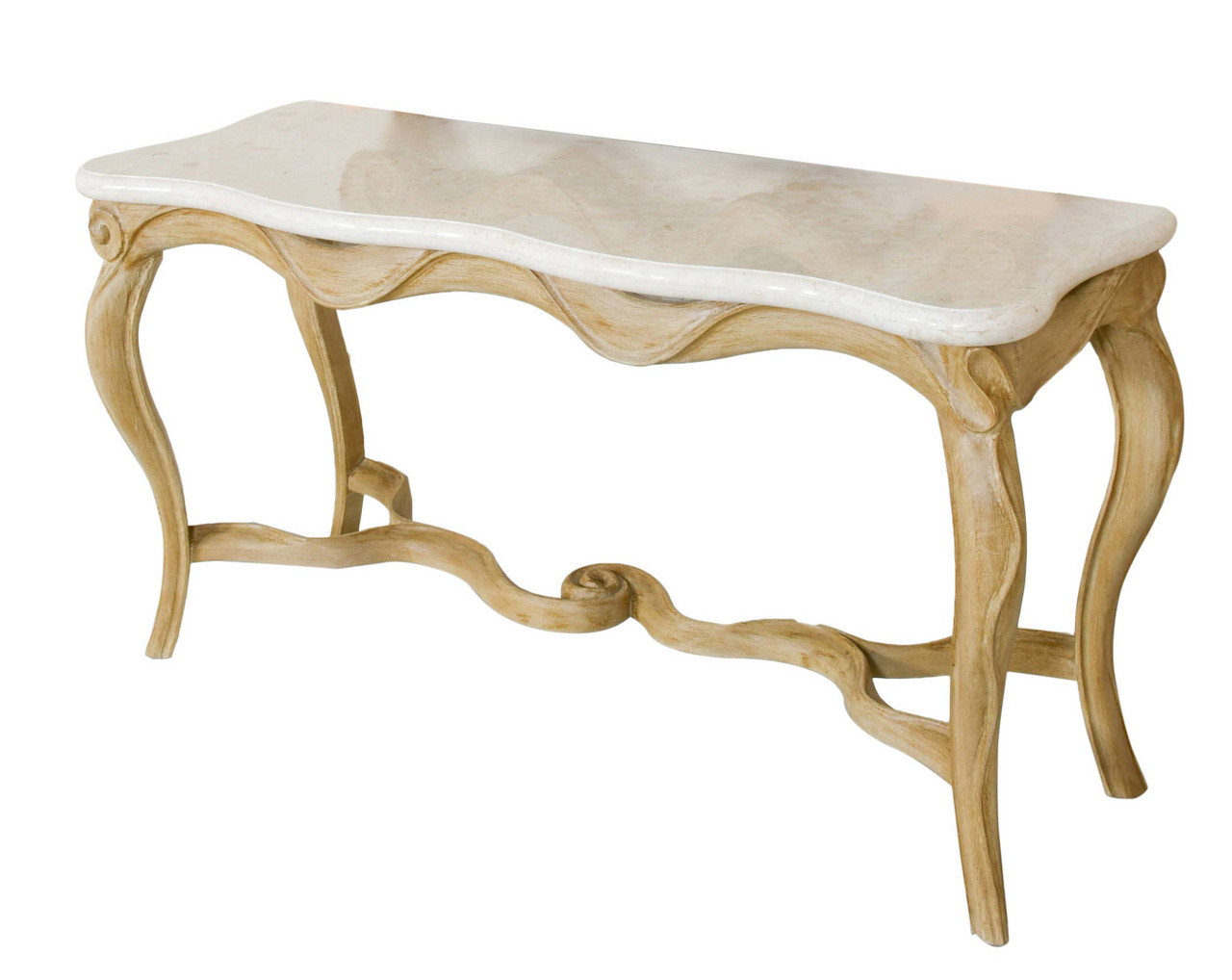 Ribbon Console with Marble Top 60"W Close Up Image