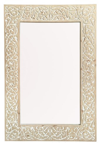 Carved Scrolled Wooden Mirror
