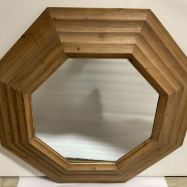Step Down Octagon Mirror Natural
