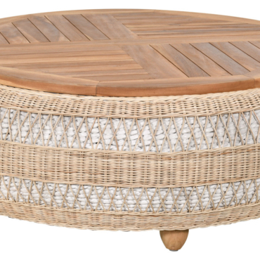 Paradise Coffee Table With Wood Top