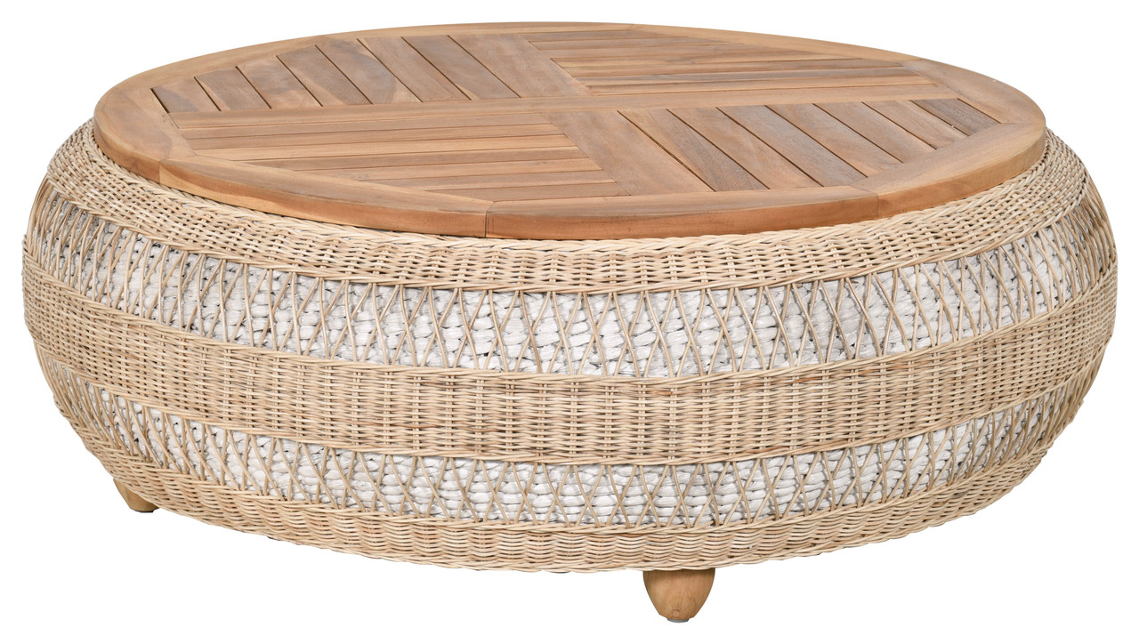 Paradise Coffee Table With Wood Top