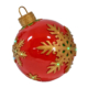 Illuminated Christmas Red Ornament with LED Lights