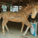 Handcrafted Life Size Teak Root Horse