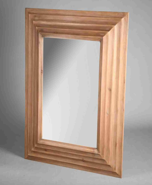 Large Step Down Rectangular Mirror Natural