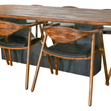 Avant Garde Teak Dining Table Set of 9