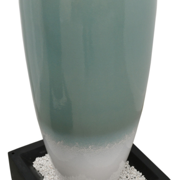 Blue Bubbling Outdoor Garden Vase Fountain 45 inches