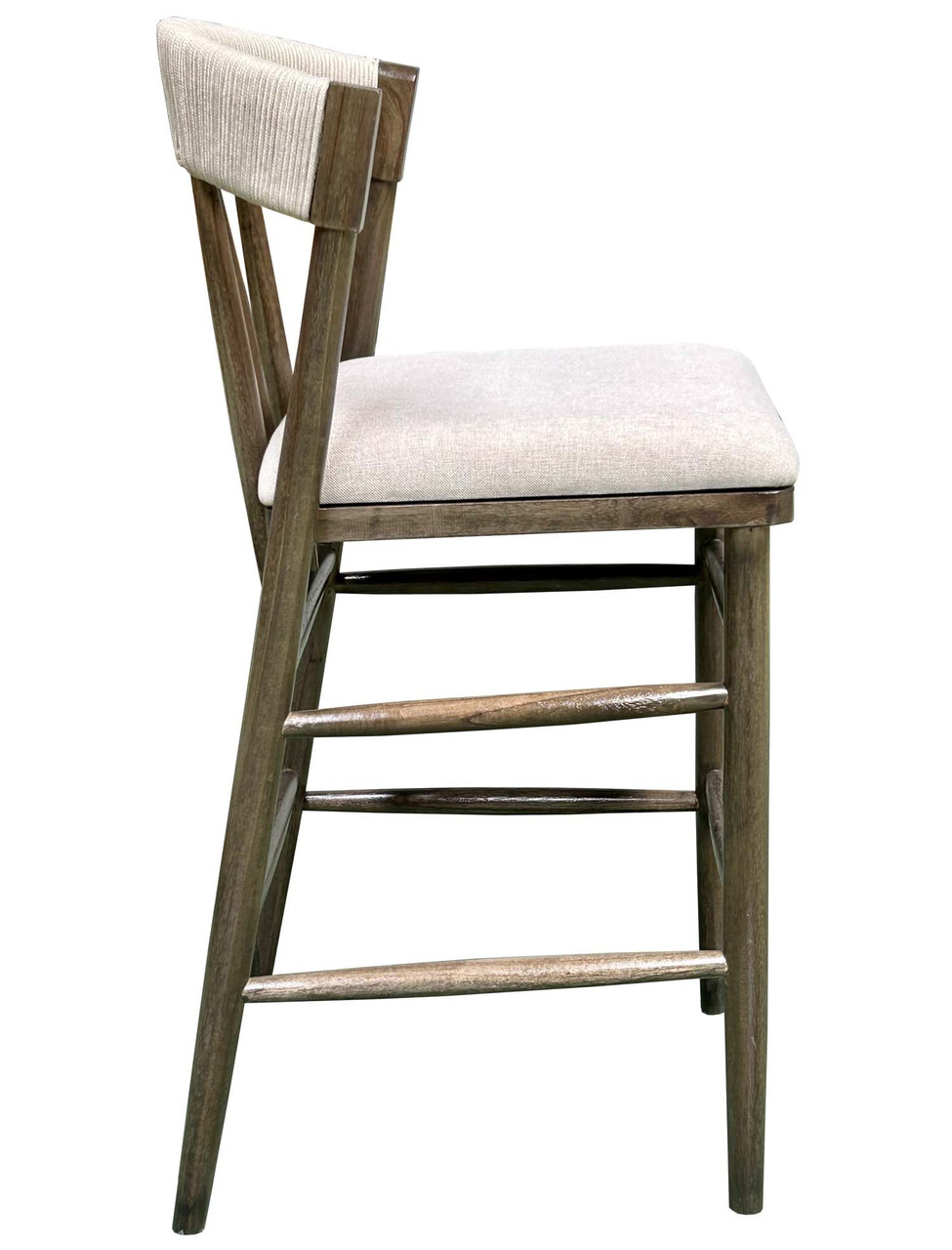 Alto Back Barstool Brown Close Up Image
