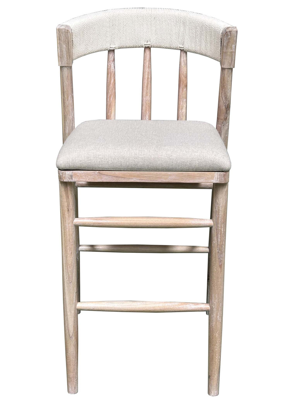 Alto Back Barstool White Wash