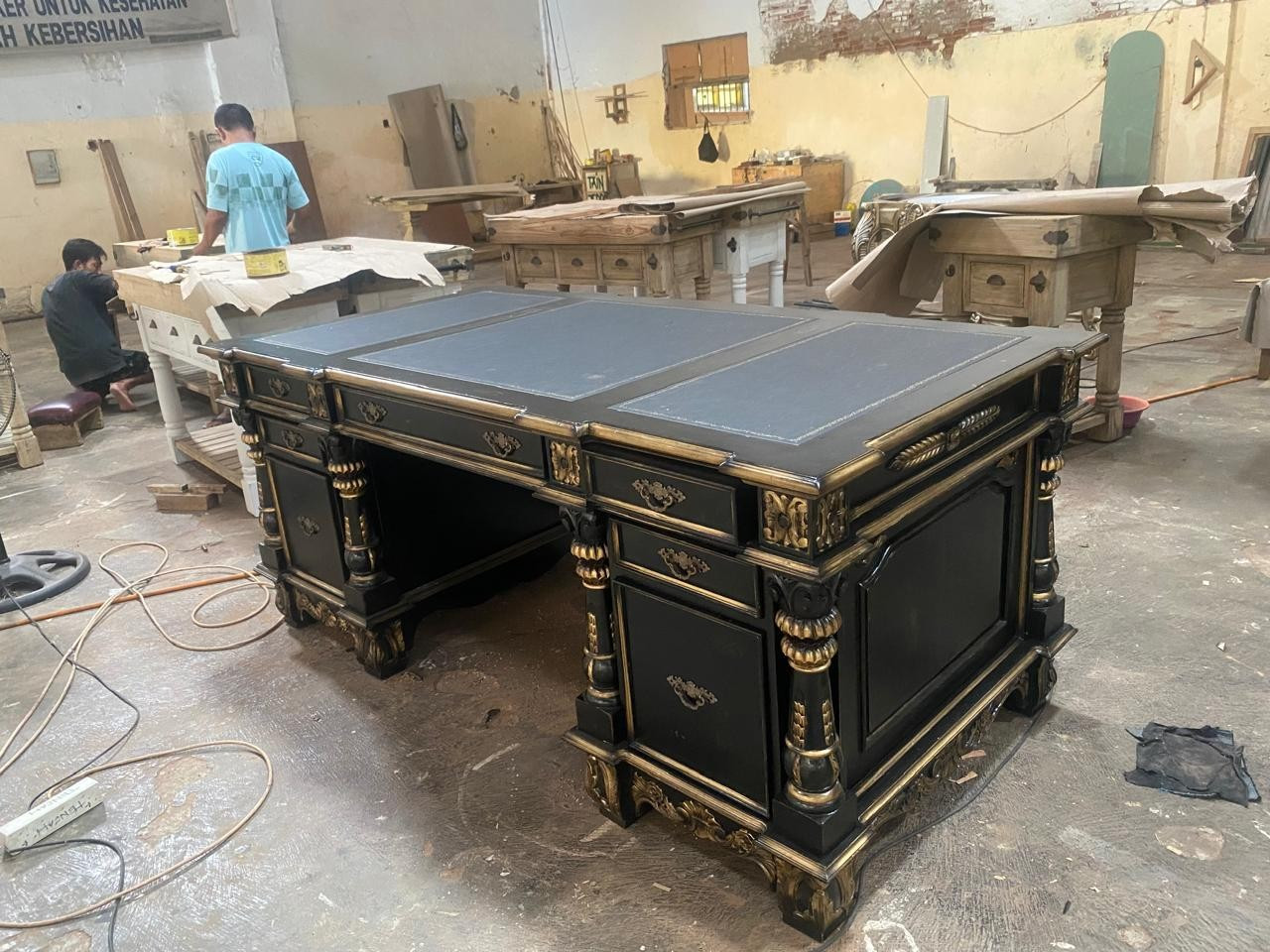Black Mahogany Monarch Executive Desk