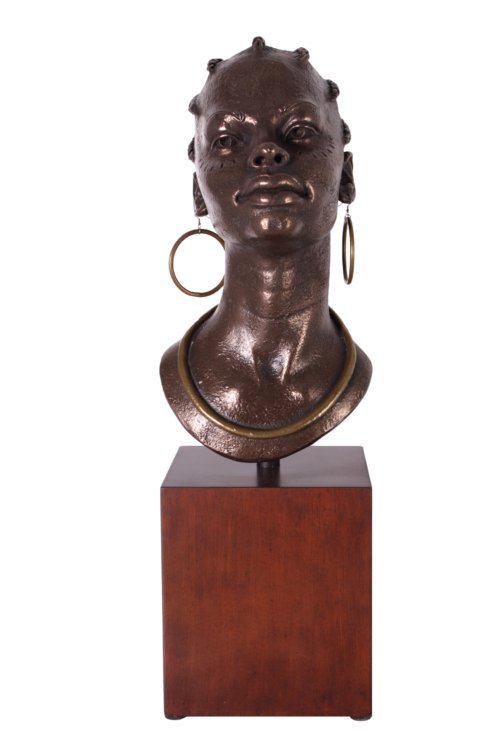 African Queen Bust on Stand