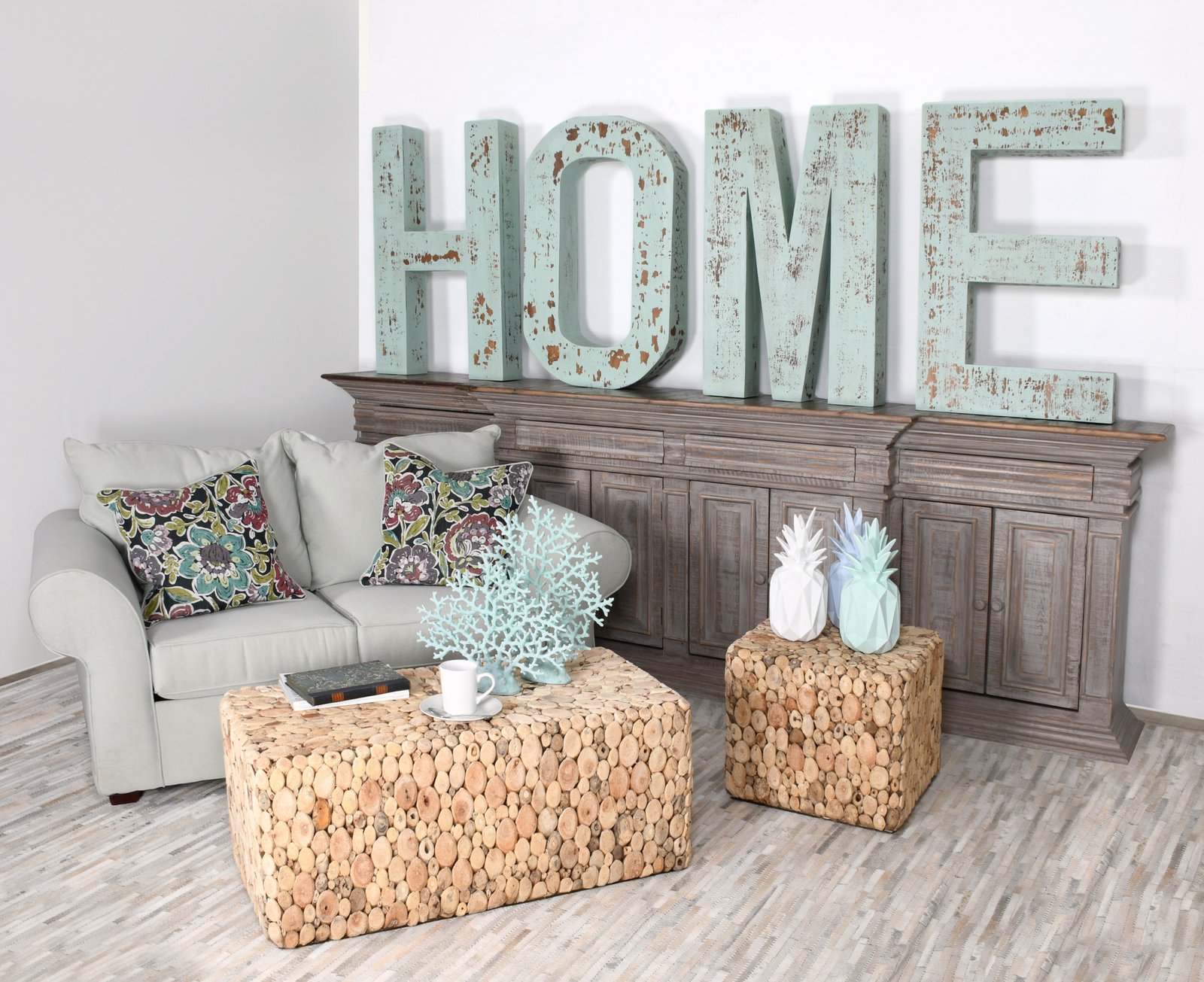 Oyster Cross Cut Random Wood Solid Bench Table 41" Wide - Image 2