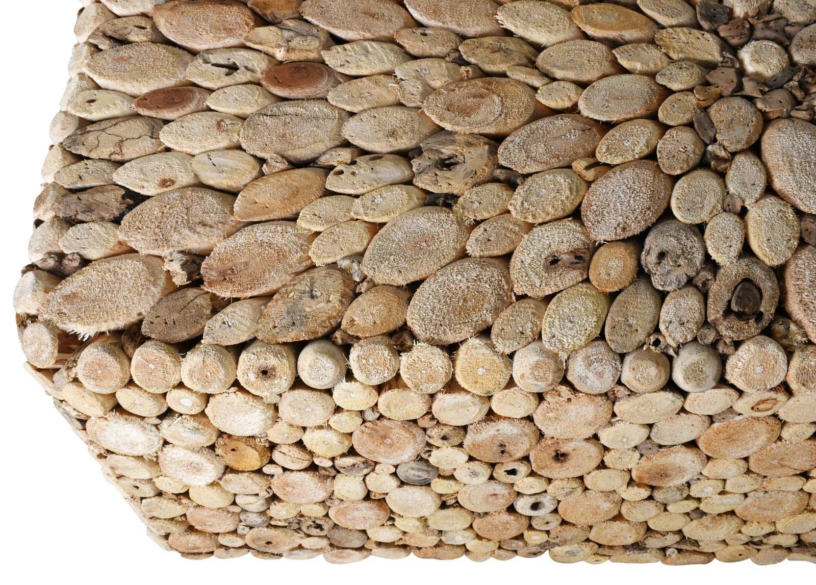 Oyster Cross Cut Random Wood Solid Bench Table 41" Wide - Image 4