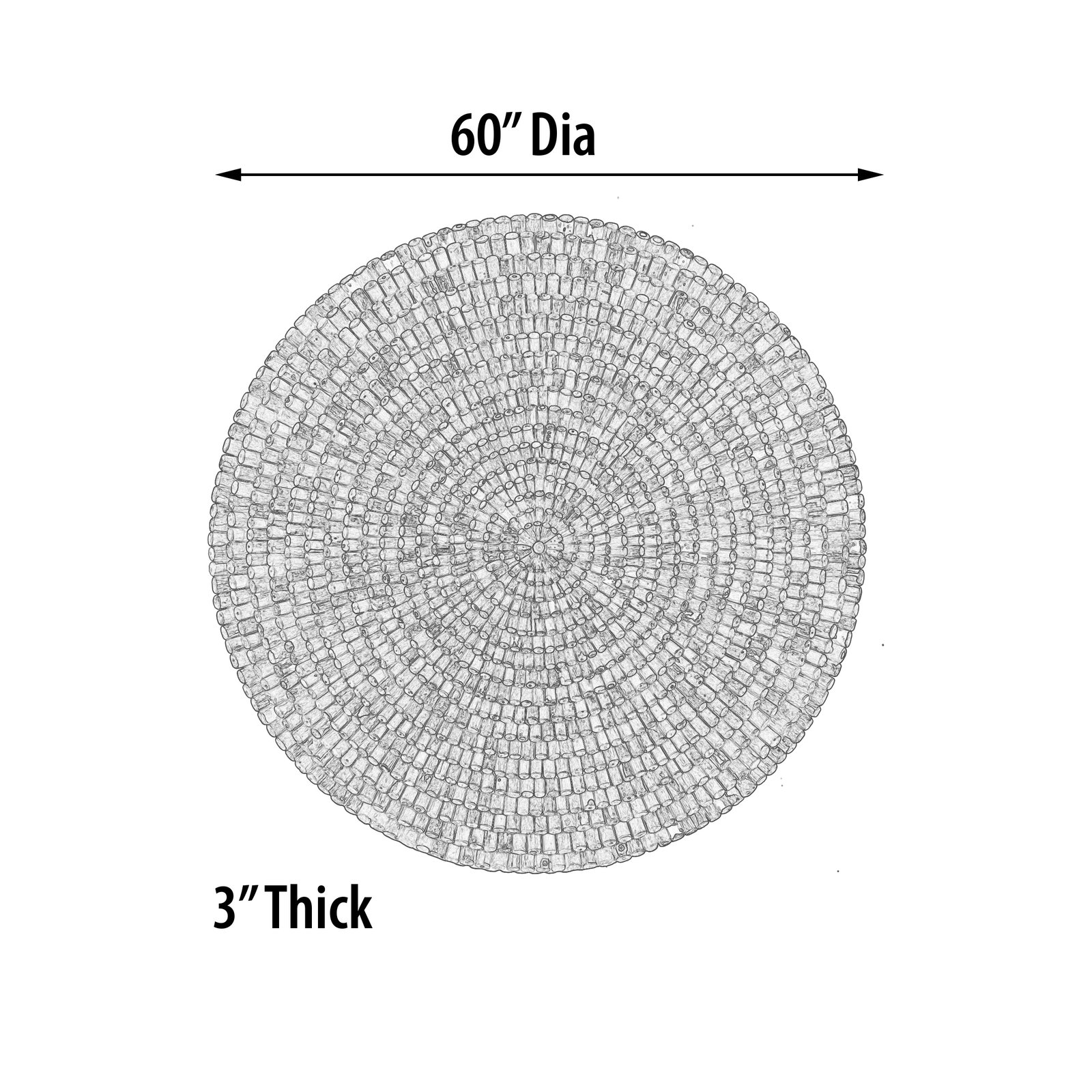 Wood Wall Art Round 60 Inch Diameter - Image 5