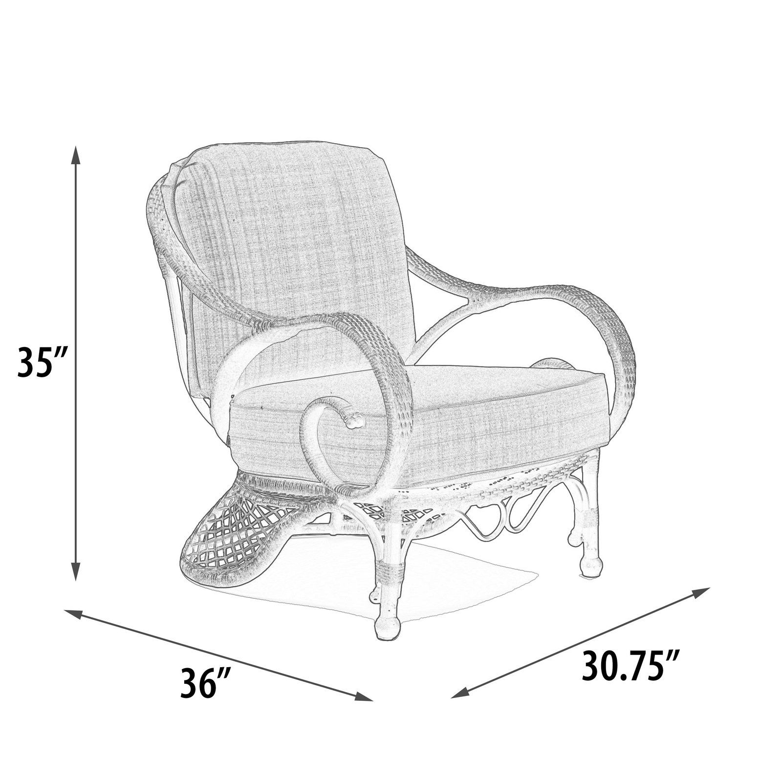 Grand Bonaire Weave Outdoor Club Chair - Image 5