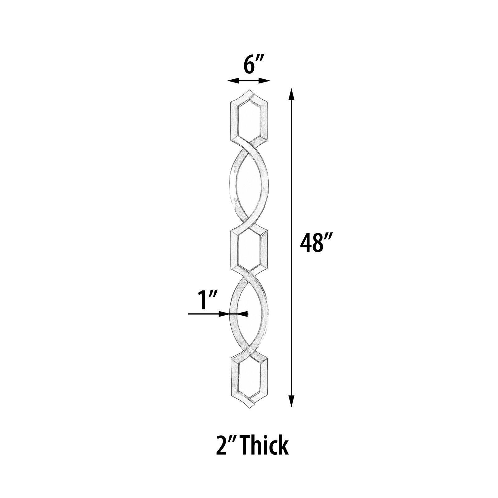 Diamond Stack Mirror Gold - Image 5