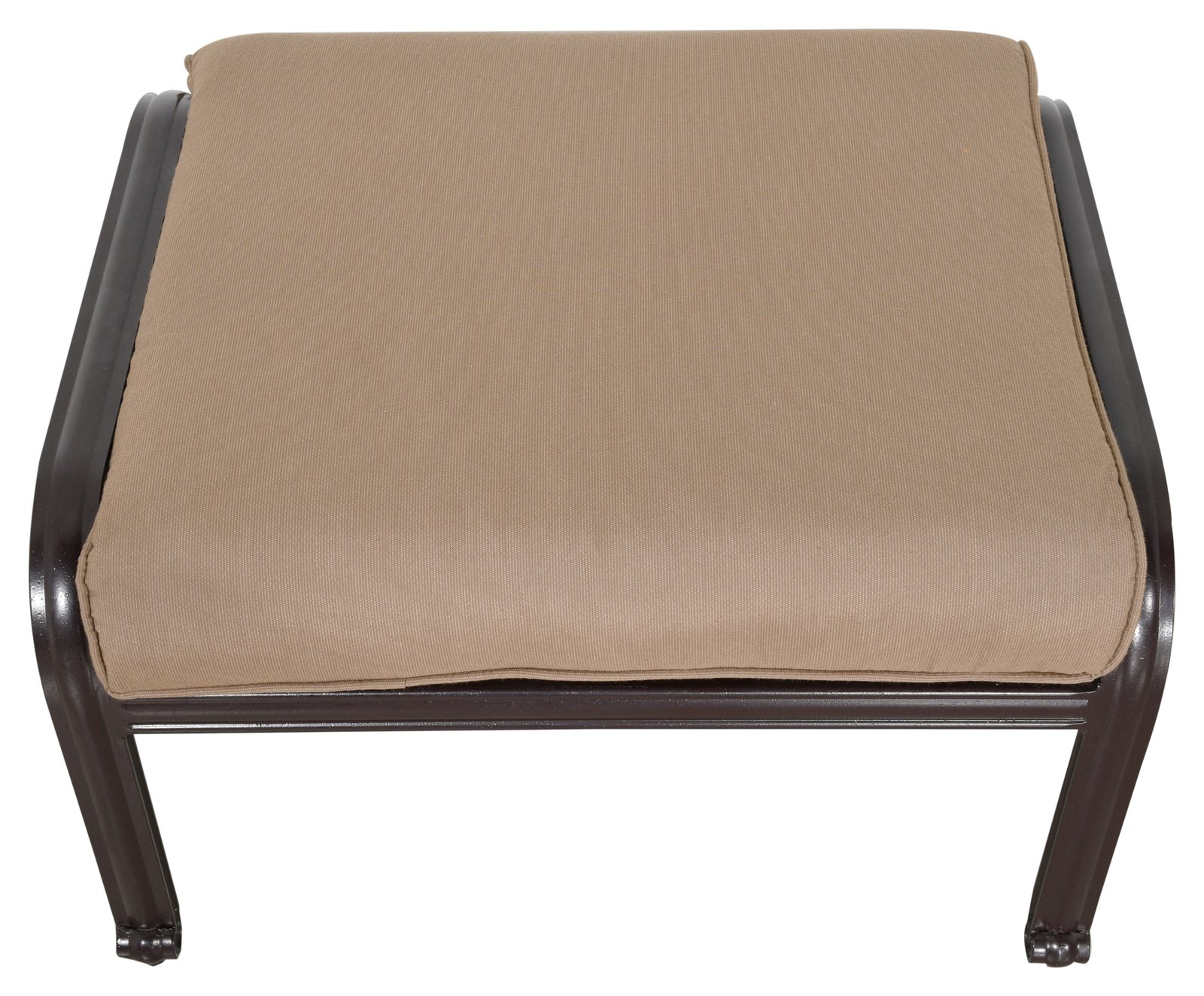 Savannah Outdoor Aluminum Ottoman - Image 3