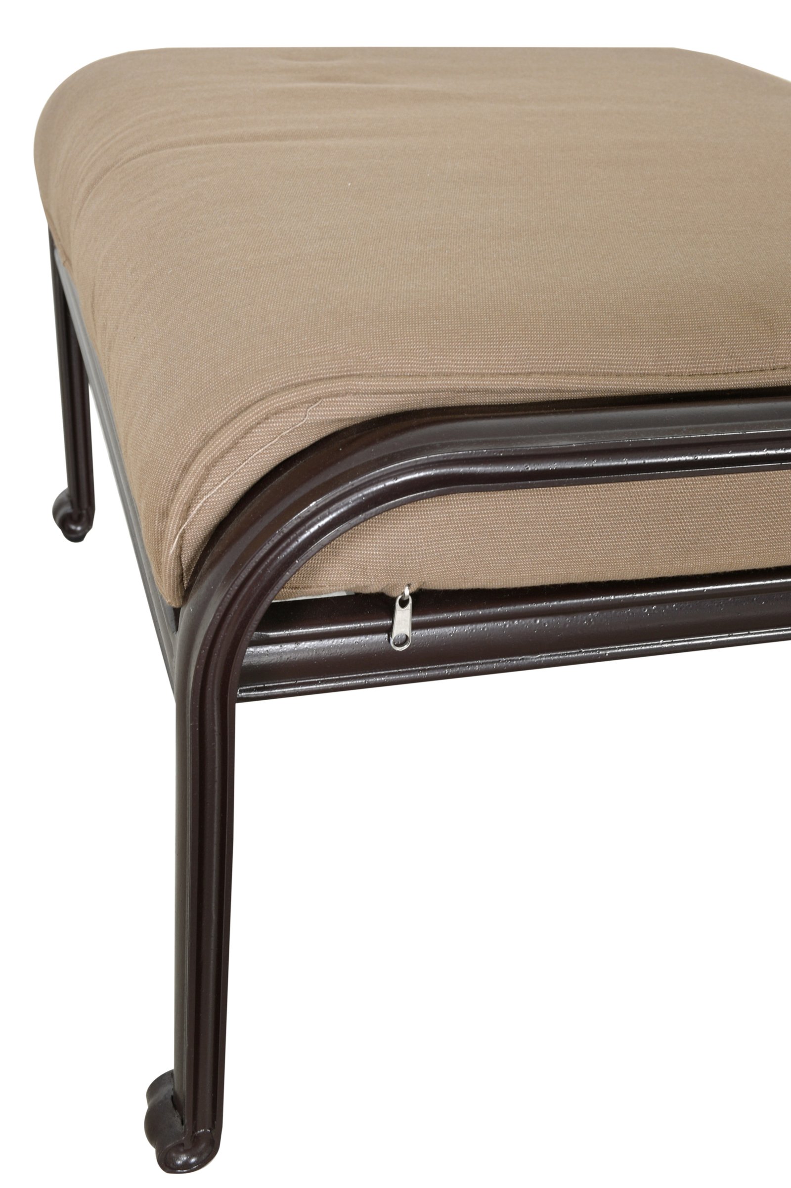 Savannah Outdoor Aluminum Ottoman - Image 4
