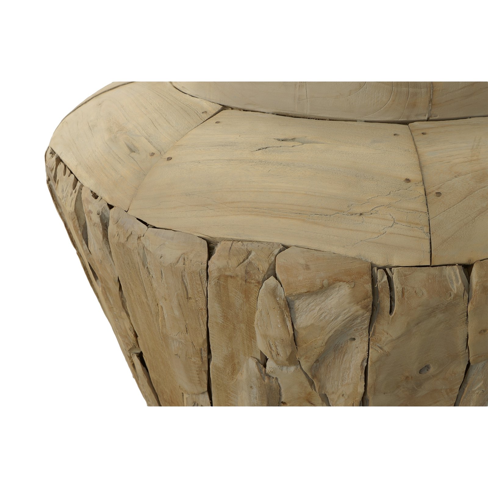 30"H Wide Decorative From Reclaimed Teak Wood Handcrafted Unique Rustic Vase - Image 4