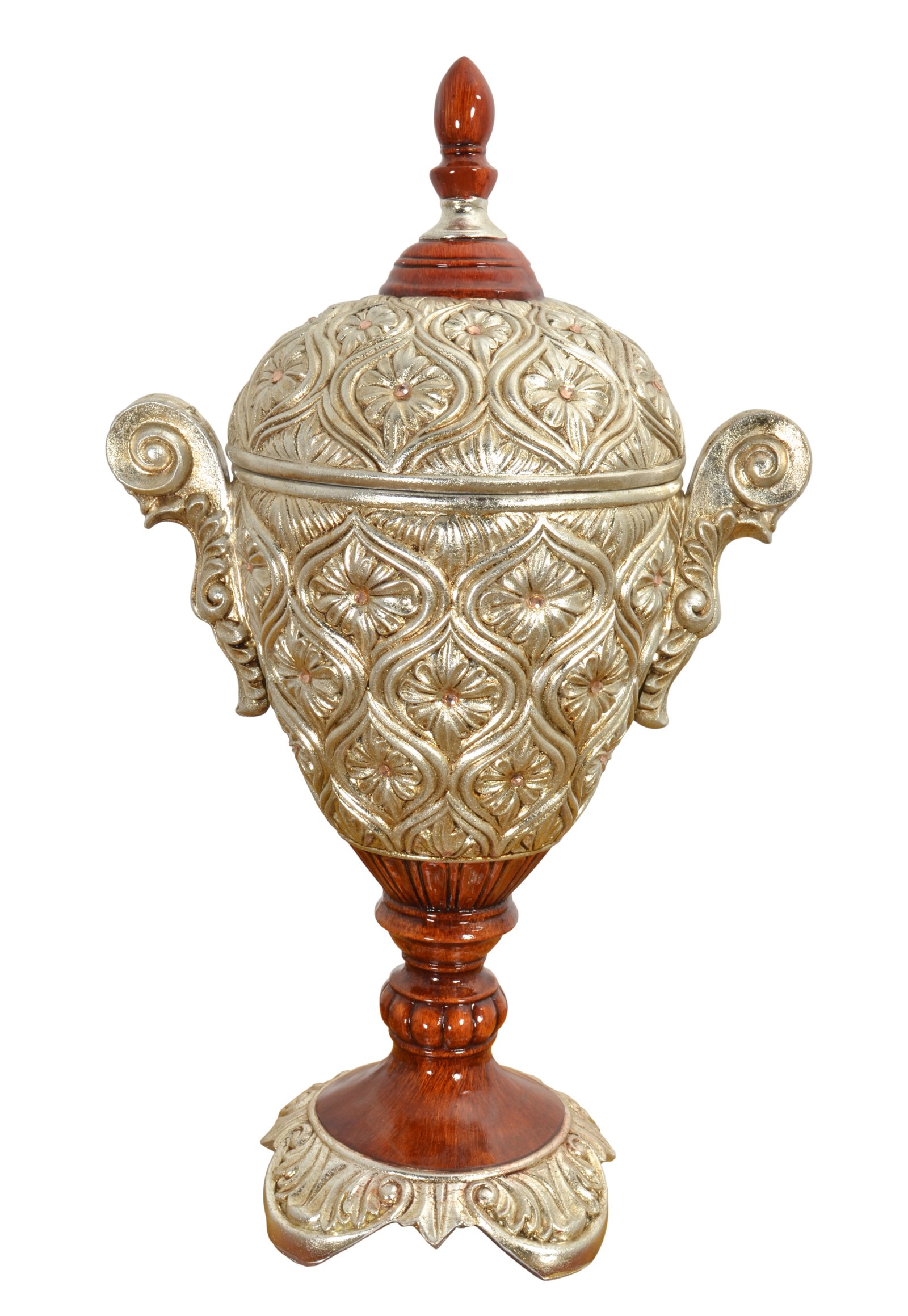 Valencia Stately Lidded Urn 23 Inches Tall
