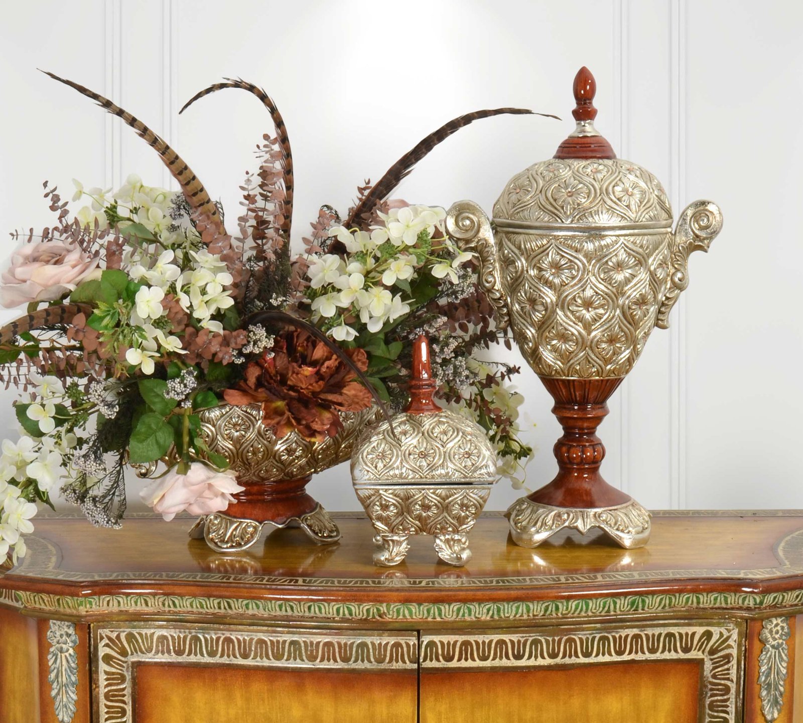 Valencia Stately Lidded Urn 23 Inches Tall - Image 2