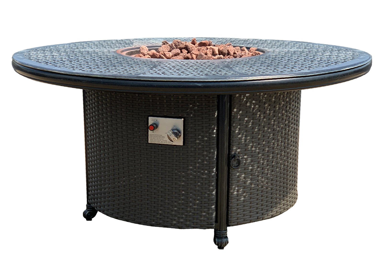 Wyndermere All Inclusive Outdoor Gas Firepit Club Table Set (KIT) - Image 4