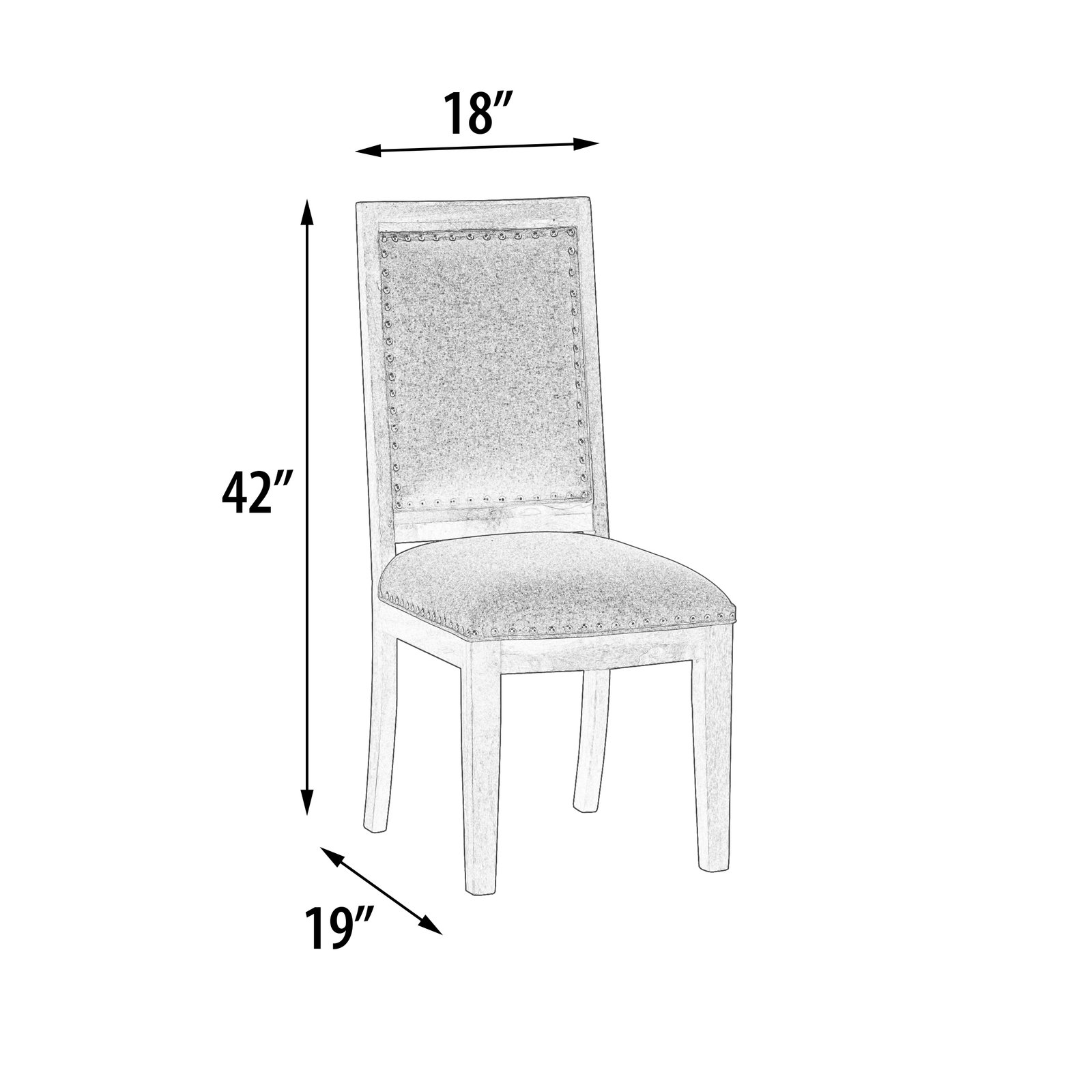 Chair Dining Solid Wood in Neutral Linen - Image 5
