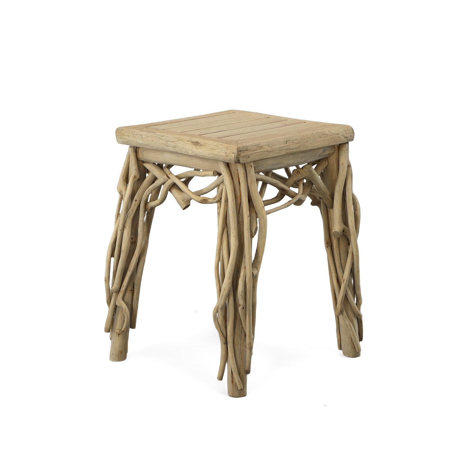 Natural Teak Branch Grizzly Adams Side Table 29 Inches Tall - Image 3