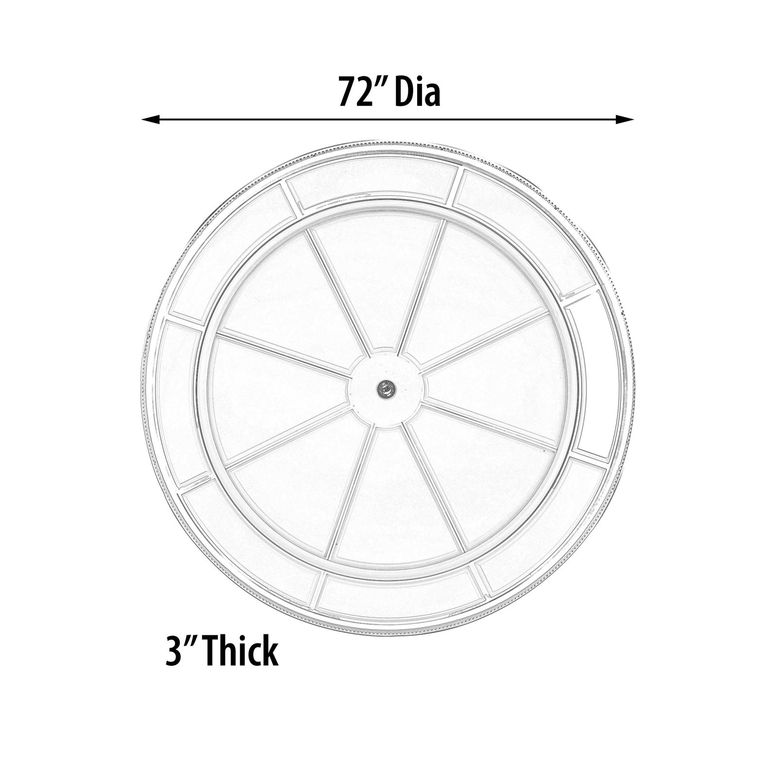71.5" White Large Round Chandelier Ceiling Medallion DIY Lighting Wall Decor - Image 5