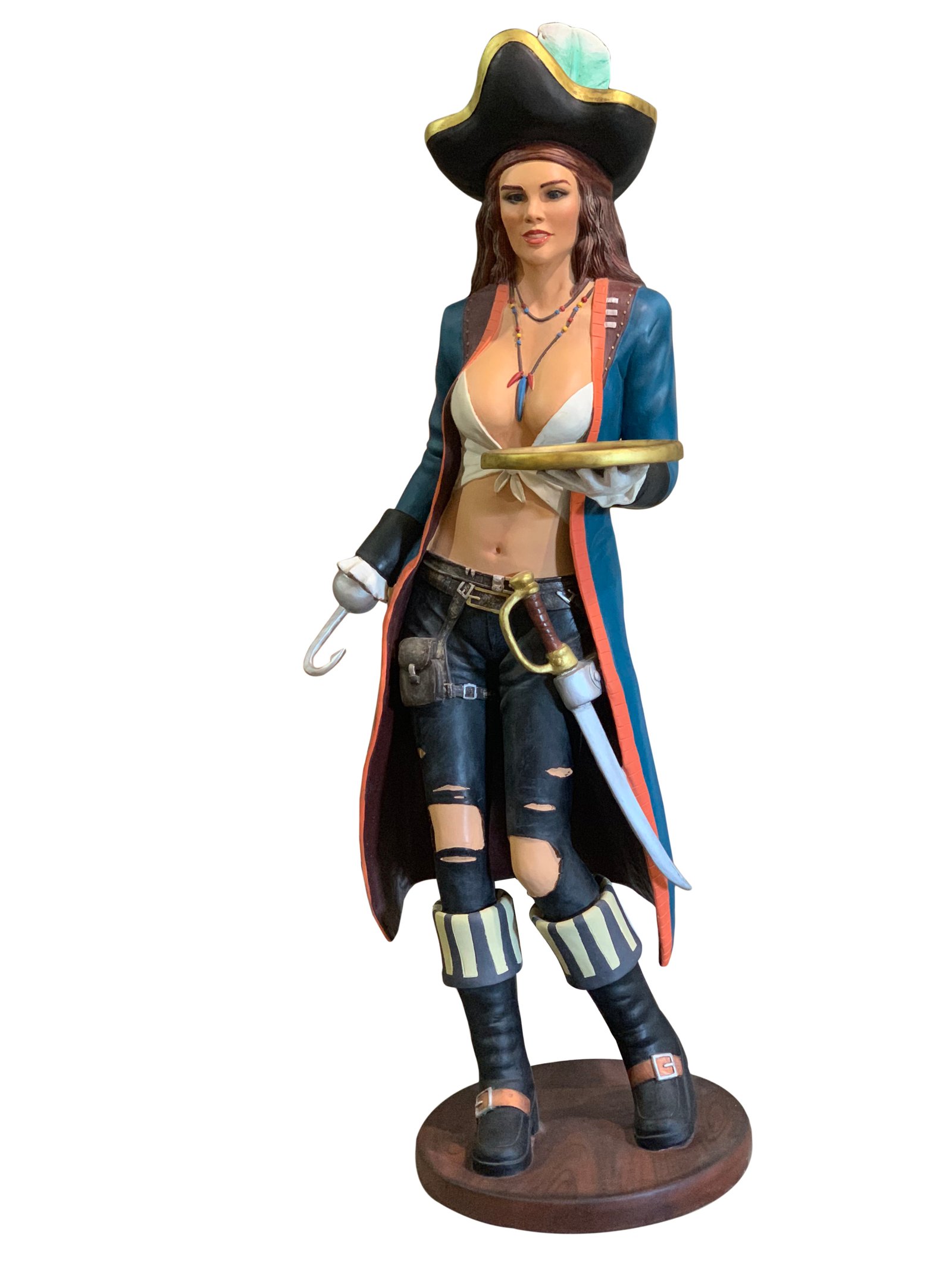 Sexy Female Pirate Statue LifeSize Woman