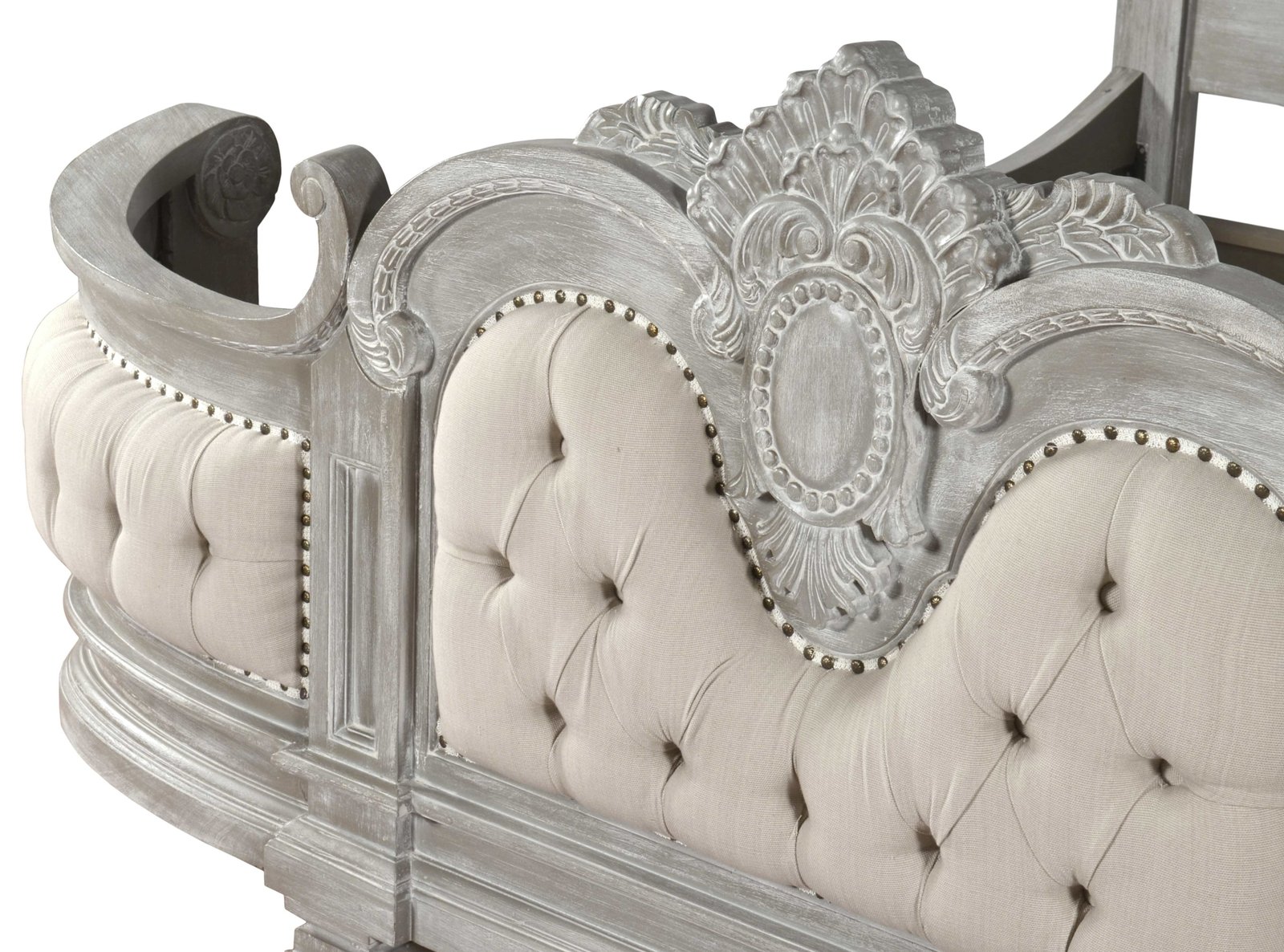 Mystique Gray Mahogany Maison Royale Bed King - Image 5