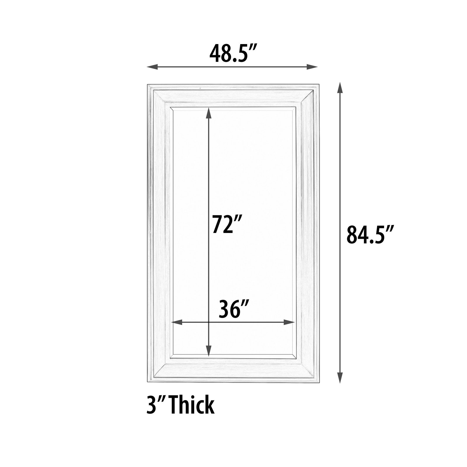 Sterling Wall Leaner Mirror Gold 48W x 84H - Image 5